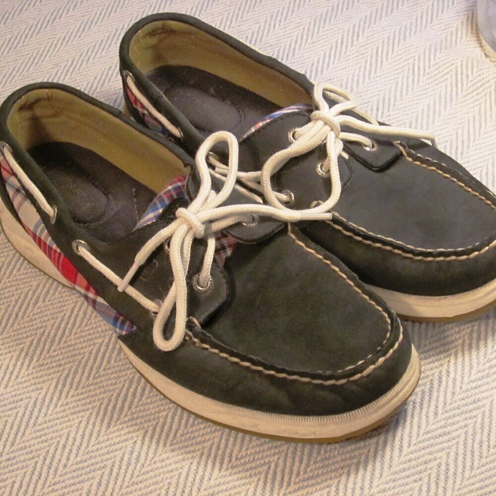SPERRY Women’s Top Siders 9.5 M Navy & Plaid USED Good Condition - Picture 13 of 16